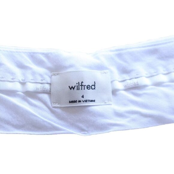 Wilfred Womens 4 White Bermuda Shorts Mid Rise Pleated Slash Pockets Linen Blend - Picture 6 of 10